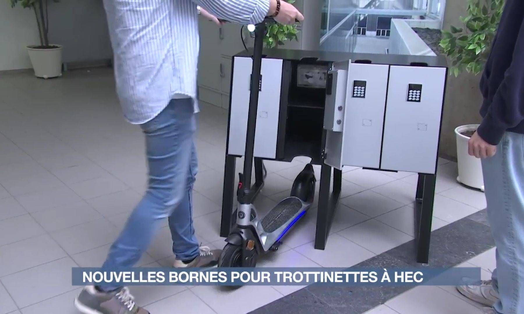 De nouvelles bornes pour trottinettes à HEC Liège