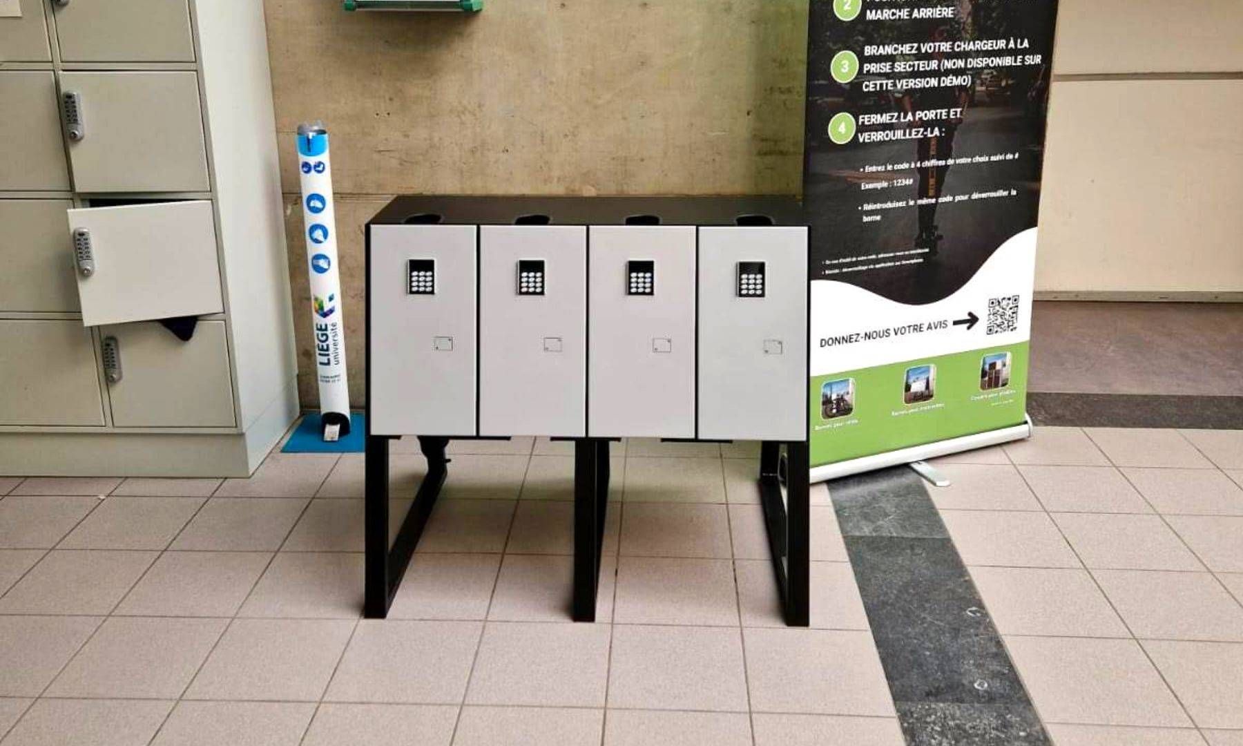 De nouvelles bornes pour trottinettes à HEC Liège